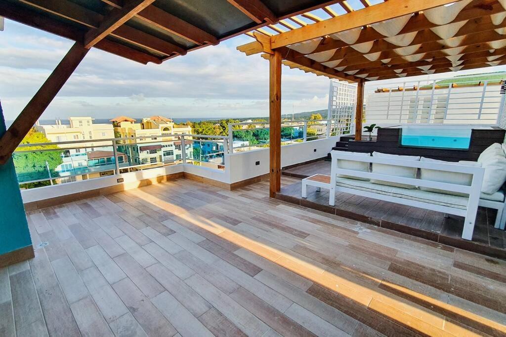 Apart. bbq, jacuzzi y vista al mar, 4Hb/AC. Apartamento Barahona Exterior foto