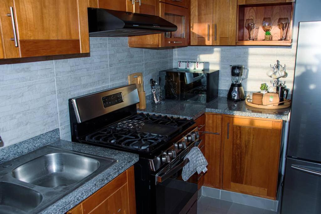 Apart. bbq, jacuzzi y vista al mar, 4Hb/AC. Apartamento Barahona Exterior foto